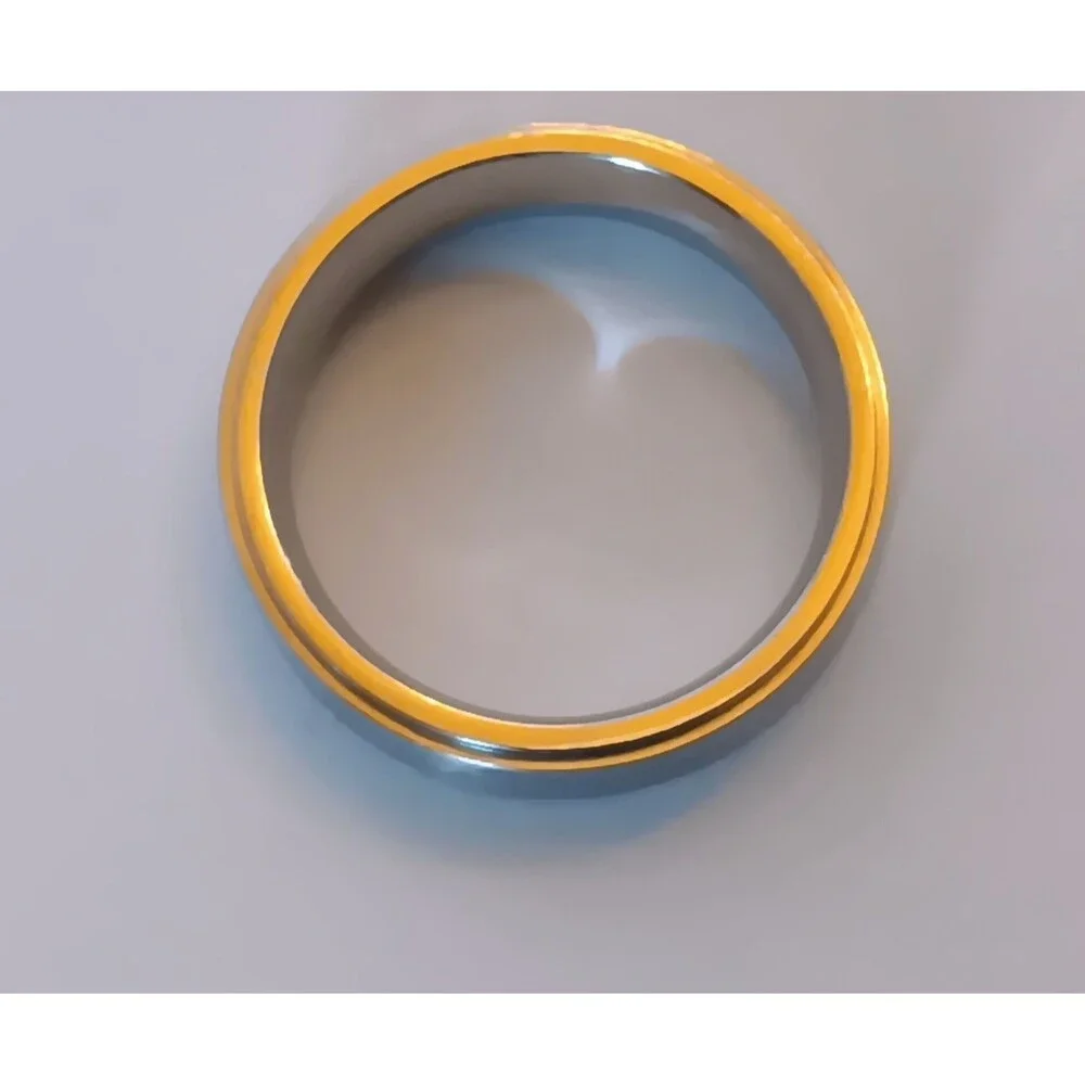 6 mm Stainless Steel Comfort Fit Spinner Band Ring Size 6